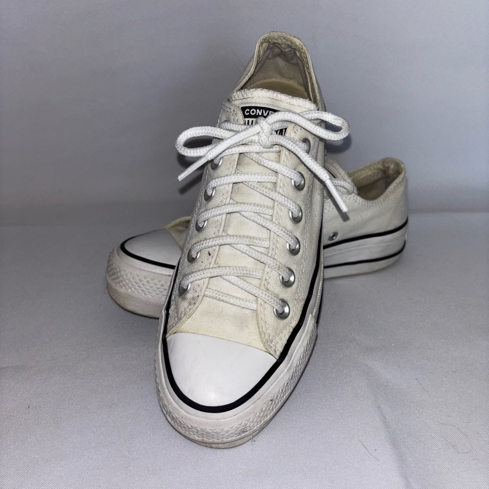 Converse Cream Canvas Sneakers